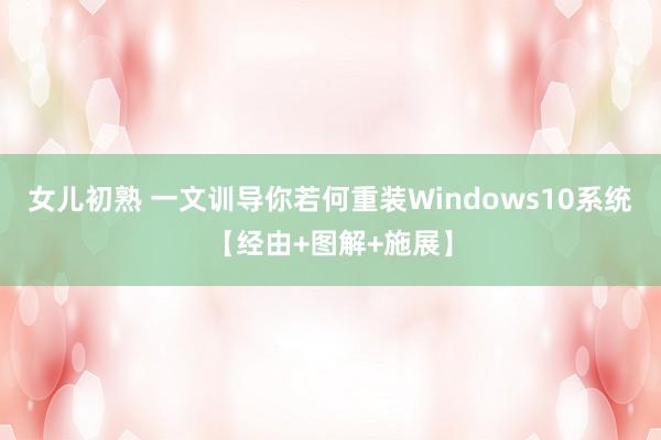 女儿初熟 一文训导你若何重装Windows10系统【经由+图解+施展】