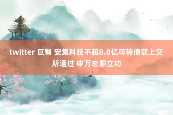 twitter 巨臀 安集科技不超8.8亿可转债获上交所通过 申万宏源立功