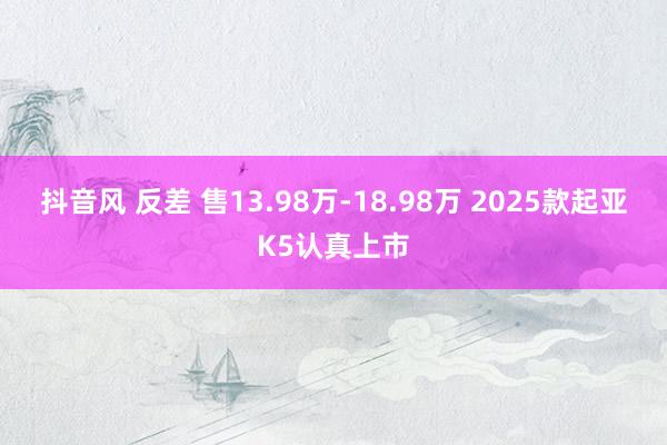 抖音风 反差 售13.98万-18.98万 2025款起亚K5认真上市