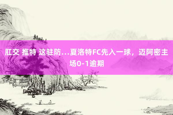 肛交 推特 这驻防…夏洛特FC先入一球，迈阿密主场0-1逾期