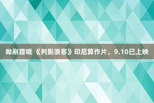 呦剐蹭哦 《判影浪客》印尼算作片，9.10已上映