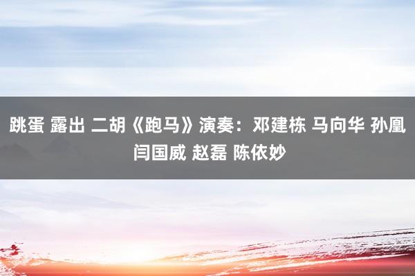 跳蛋 露出 二胡《跑马》演奏：邓建栋 马向华 孙凰 闫国威 赵磊 陈依妙