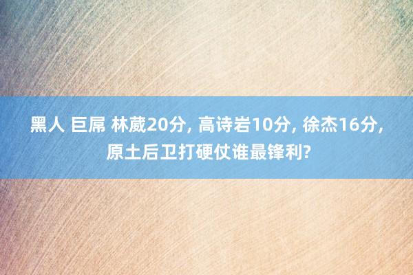 黑人 巨屌 林葳20分， 高诗岩10分， 徐杰16分， 原土后卫打硬仗谁最锋利?