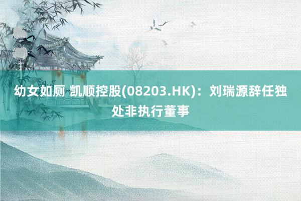 幼女如厕 凯顺控股(08203.HK)：刘瑞源辞任独处非执行董事