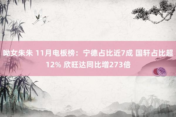 呦女朱朱 11月电板榜：宁德占比近7成 国轩占比超12% 欣旺达同比增273倍